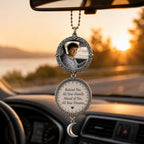Custom Photo Car Charm, Drive Safe Rearview Mirror Keepsake – product photo 7