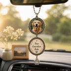 Custom Photo Car Charm, Drive Safe Rearview Mirror Keepsake – product photo 8