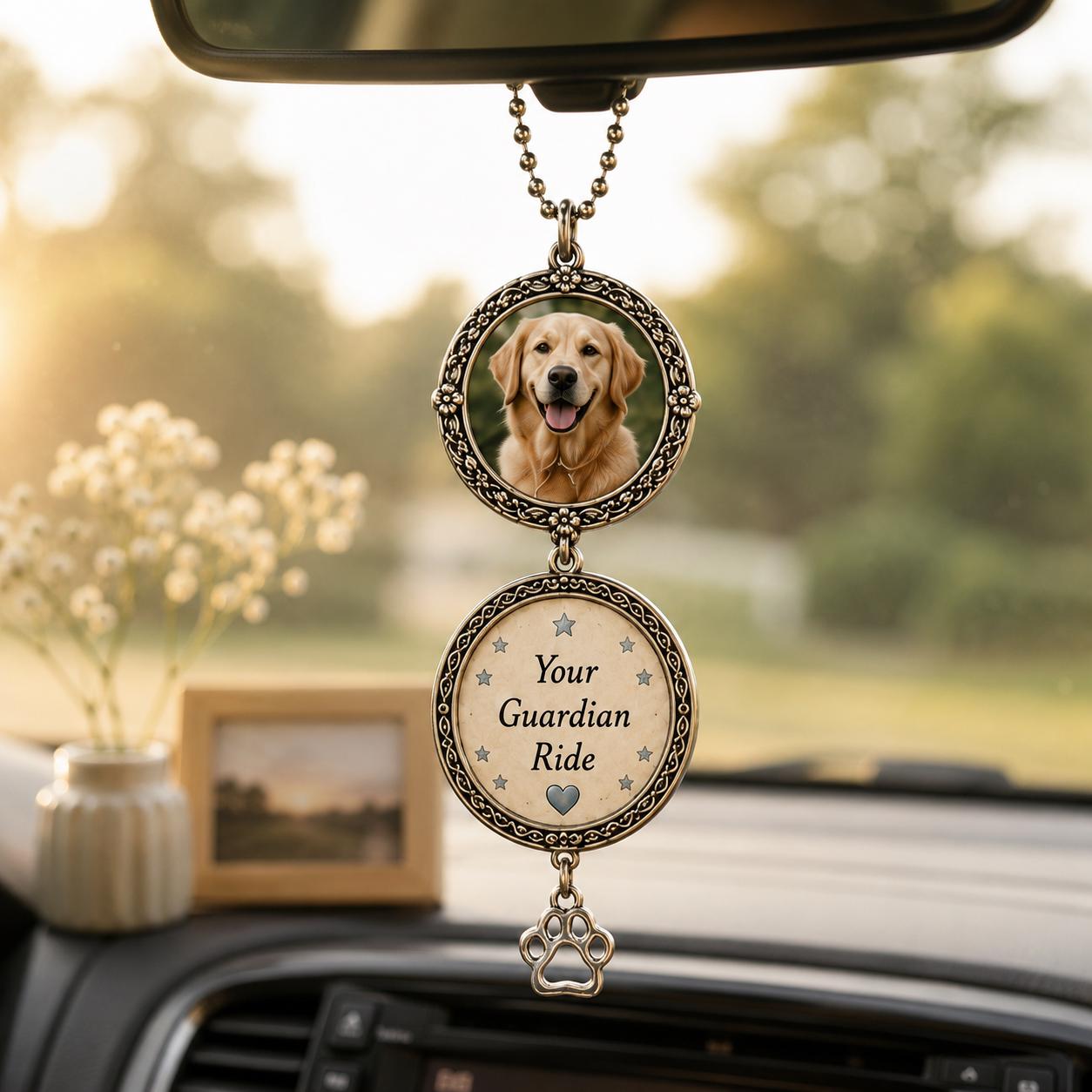 Custom Photo Car Charm, Drive Safe Rearview Mirror Keepsake, First Car Gift - product image 8