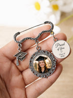 Graduation Photo Charm, Personalized Class of 2026 Keepsake, Custom Proud Graduate Gift – main product view