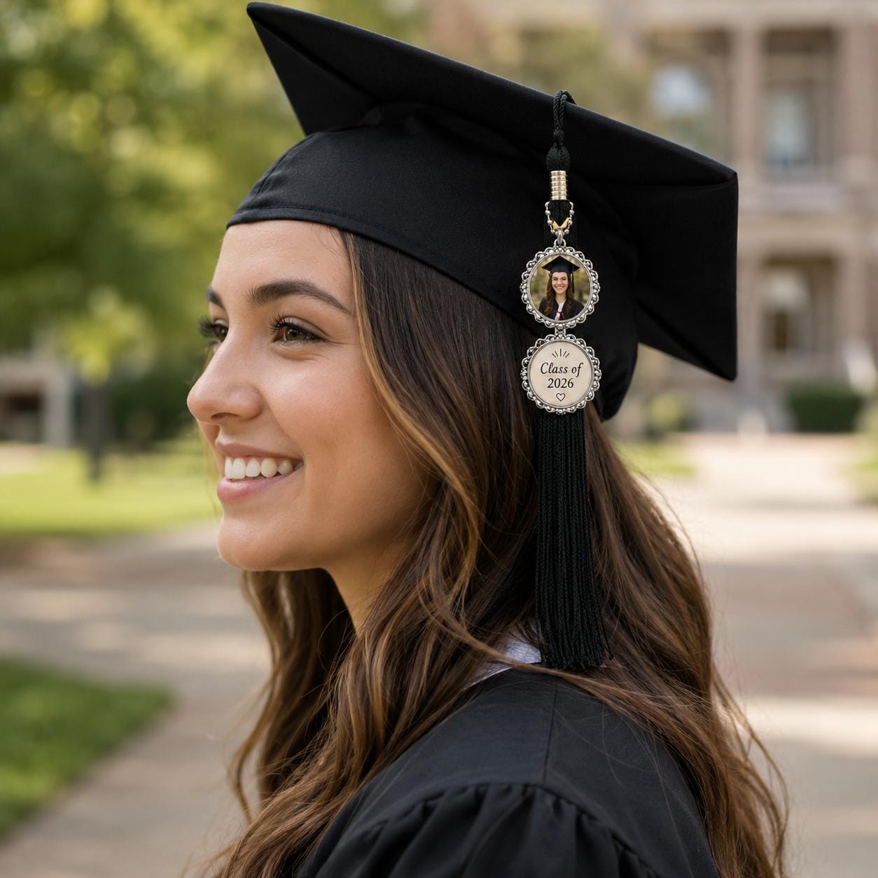 Graduation Photo Charm, Personalized Class of 2026 Keepsake, Custom Proud Graduate Gift - product image 2