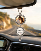 Couple Photo Car Charm, Personalized Rearview Mirror Charm – product photo 6