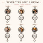 Couple Photo Car Charm, Personalized Rearview Mirror Charm – product photo 3