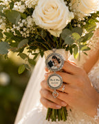 Couple Photo Car Charm, Personalized Rearview Mirror Charm – main product view