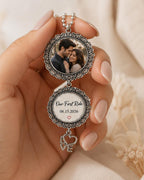 Couple Photo Car Charm, Personalized Rearview Mirror Charm – product photo 2