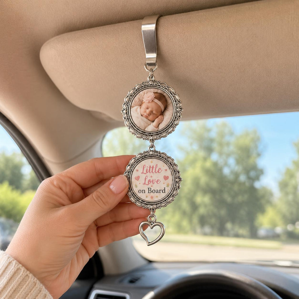 Personalized Baby Photo Car Charm, Custom New Baby Keepsake, Shower Gift - product image 7