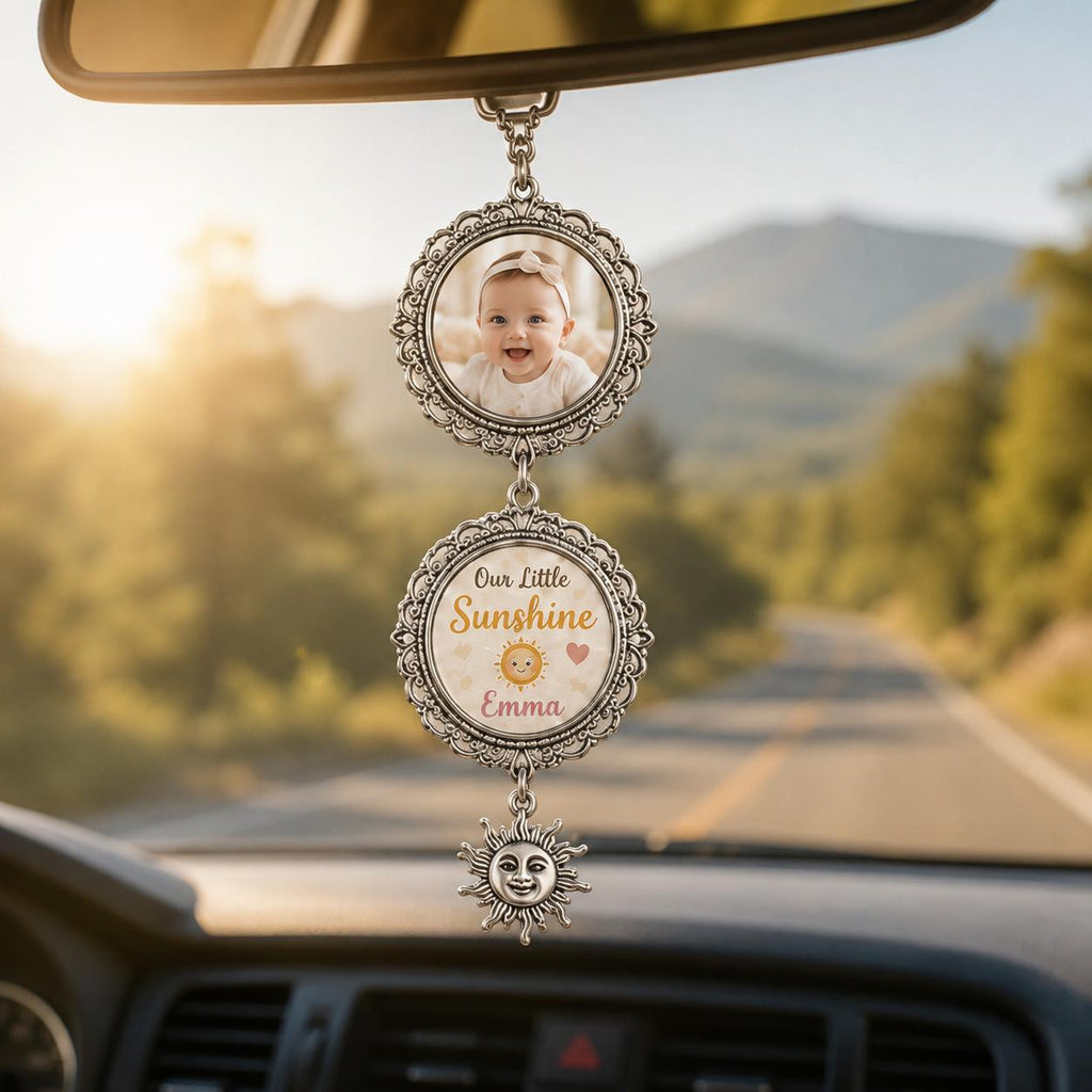 Personalized Baby Photo Car Charm, Custom New Baby Keepsake, Shower Gift - product image 9