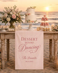 Personalized Wedding Dessert Table Runner, Satin Reception Decor, Custom Event Banner - product image 1