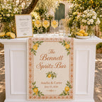 Personalized Lemon Spritz Bar Wedding Fabric Banner – product photo 9