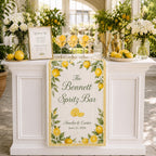 Personalized Lemon Spritz Bar Wedding Fabric Banner – main product view