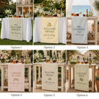 Welcome Drinks Table Runner, Personalized Wedding Bar Sign – product photo 2