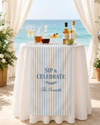Welcome Drinks Table Runner, Personalized Wedding Bar Sign – product photo 8