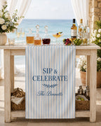 Welcome Drinks Table Runner, Personalized Wedding Bar Sign – product photo 9