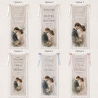 Photo Lace Wedding Banner, Personalized Sheer Welcome Sign – product photo 2