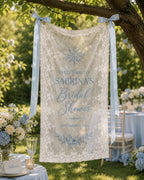 Bridal Shower Lace Banner, Personalized Sheer Welcome Sign – product photo 3