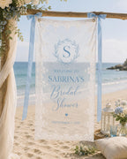 Bridal Shower Lace Banner, Personalized Sheer Welcome Sign – product photo 5