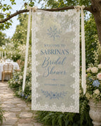 Bridal Shower Lace Banner, Personalized Sheer Welcome Sign – product photo 8