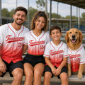 Custom Baseball Jersey, Personalized Team Name Shirt, Gradient Sports Outfit, Family Game Day Apparel - product image 1