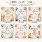 Citrus Wedding Bar Linen Tapestry – product photo 2