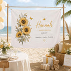 Personalized Birth Flower Linen Tapestry – product photo 6
