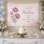 Personalized Birth Flower Linen Tapestry – product photo 8