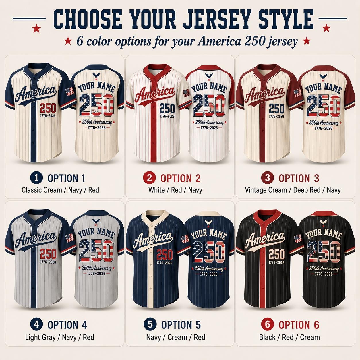 America Anniversary Baseball Jersey, Personalized Patriotic Game Day Shirt - product image 3