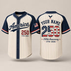 America Anniversary Baseball Jersey, Personalized Patriotic Game Day Shirt – product photo 7