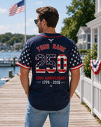 America Anniversary Baseball Jersey, Custom Patriotic USA Game Day Shirt – product photo 6