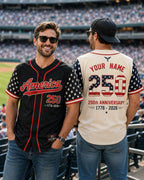 America Anniversary Baseball Jersey, Custom Patriotic USA Game Day Shirt – product photo 10