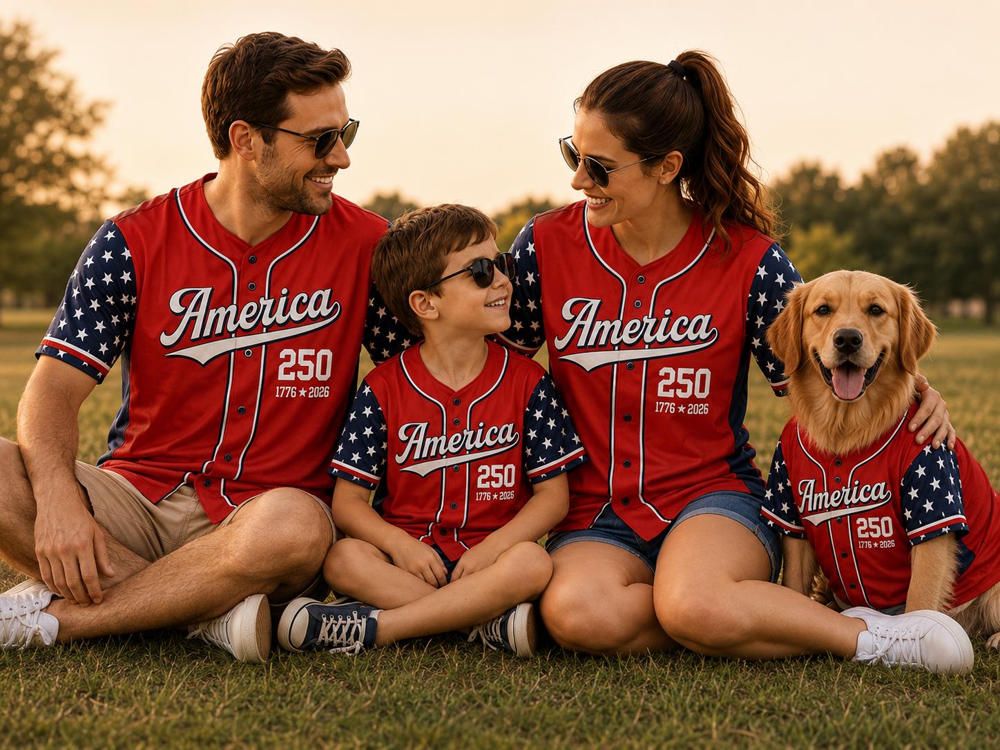 Customizable America Baseball Jersey, Patriotic USA 250th Anniversary Game Day Shirt - product image 9