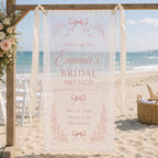 Bridal Brunch Lace Banner, Personalized Sheer Welcome Sign – product photo 6