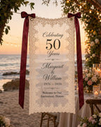 Anniversary Dinner Lace Banner – product photo 5