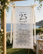 Anniversary Dinner Lace Banner – main product view