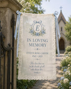 Memorial Lace Banner, Personalized Celebration of Life Sign, Custom Photo Remembrance Banner – product photo 7