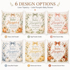 Personalized Fall Baby Shower Linen Tapestry – product photo 2