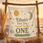 Personalized First Birthday Tapestry – main product view