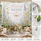 Wildflower Bridal Shower Linen Tapestry – product photo 9
