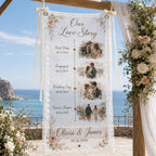 Love Story Lace Banner, Personalized Wedding Timeline Sign – product photo 7
