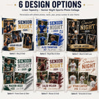 Senior Night Sports Linen Tapestry – product photo 3