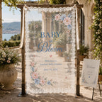 Baby in Bloom Lace Banner, Personalized Floral Baby Shower Sign – product photo 10