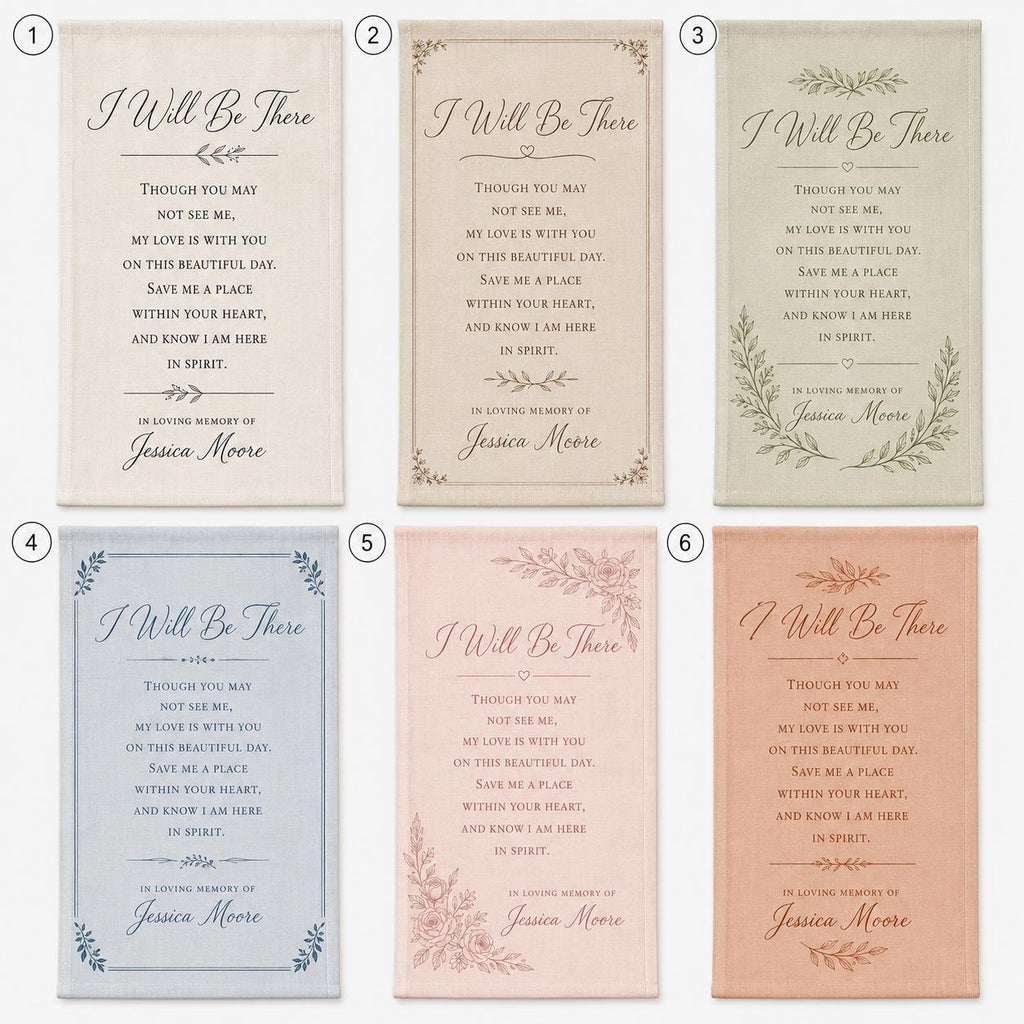 Memorial Wedding Chair Banner, In Loving Memory Fabric Sign, Reserved Seat Decor - product image 2