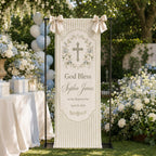 Personalized Baptism Fabric Banner – product photo 7