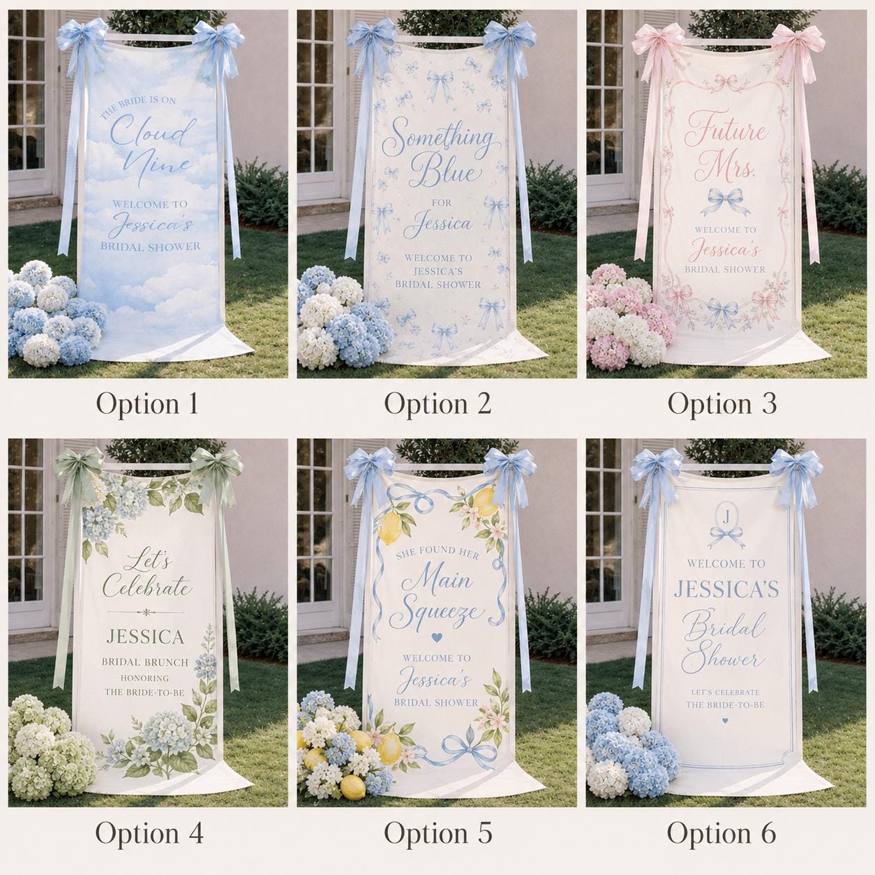 Bridal Shower Welcome Banner, Personalized Satin Fabric Sign, Cloud Nine Decor - product image 2