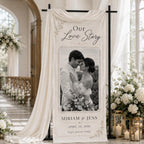 Personalized Wedding Photo Fabric Banner – product photo 4