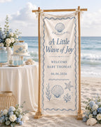 Coastal Baby Shower Fabric Banner – product photo 10