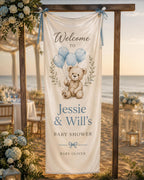 Teddy Bear Baby Shower Fabric Banner – product photo 4