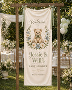 Teddy Bear Baby Shower Fabric Banner – product photo 7