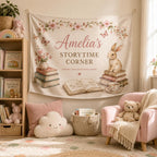 Personalized Reading Nook Linen Tapestry – product photo 10