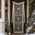 Seasonal Home Entryway Lace Banner, Personalized Family Name Welcome Sign, Custom Sheer Door Decor - product image 1