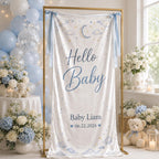 Personalized Floral Baby Shower Fabric Banner – product photo 4